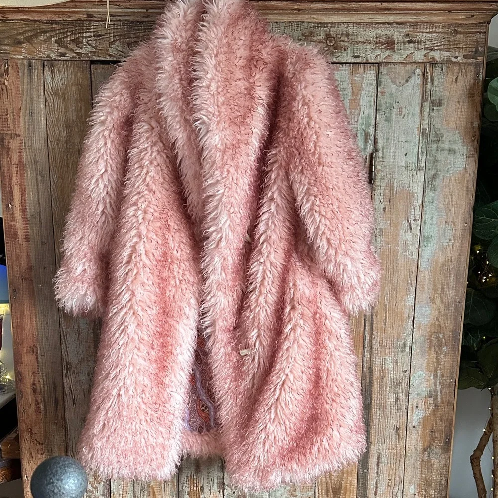Free People Pink Teddy Jacket - Picture 7 of 7